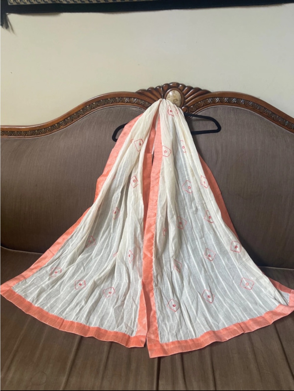 Lightweight Scarf/ wrap with embroidery